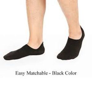 Wander Mens No Show 7 Pair Cotton Thin Non Slip Low Cut Invisible Socks Black